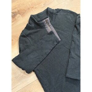 carbon2cobalt Mens Pullover Shirt L Geo Print Quarter 1/4 Zip Long Sleeve Casual
